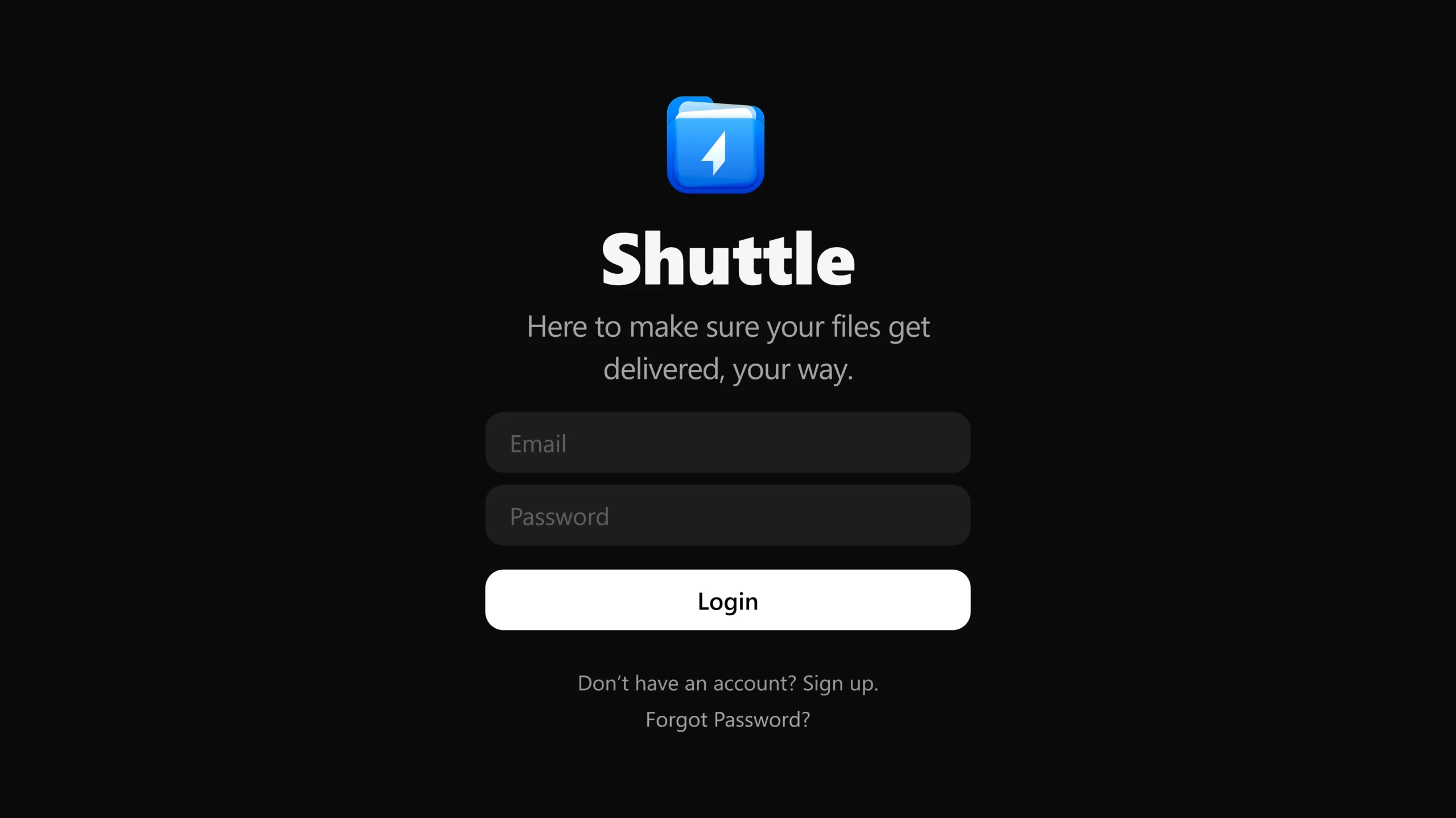 Login Webpage UI from Shuttle – Download WebP